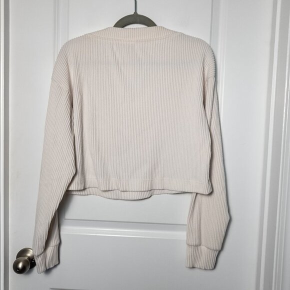 ALO Yoga Muse V Neck Pullover - S Ivory - Picture 4 of 6